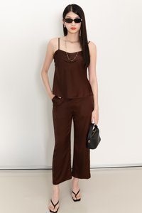 Cassine Co-ord Pants in Dark Brown