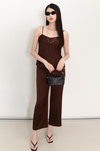 Cassine Co-ord Set in Dark Brown