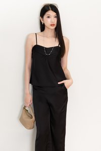 Cassine Co-ord Padded Top in Black