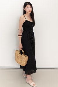 Erin Eyelet Midaxi in Black