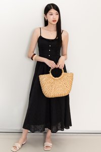 Erin Eyelet Midaxi in Black