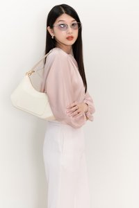 PREORDER | Phoebe Pearl Button Blouse in Pink