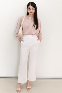 PREORDER | Phoebe Pearl Button Blouse in Pink