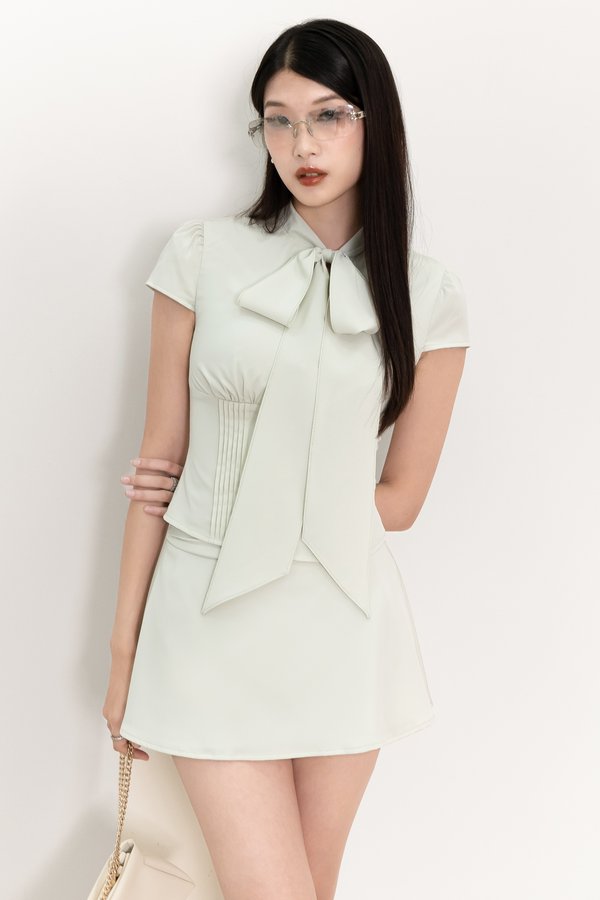 Claudia Co-ord Skorts in Light Pale Mint