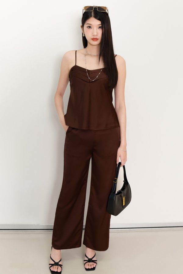 Cassine Co-ord Pants in Dark Brown