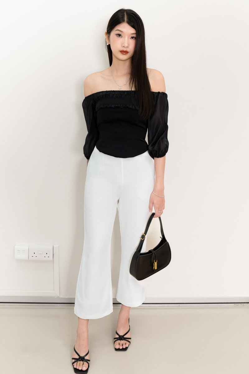 Oli Off-shoulder Corset Top in Black