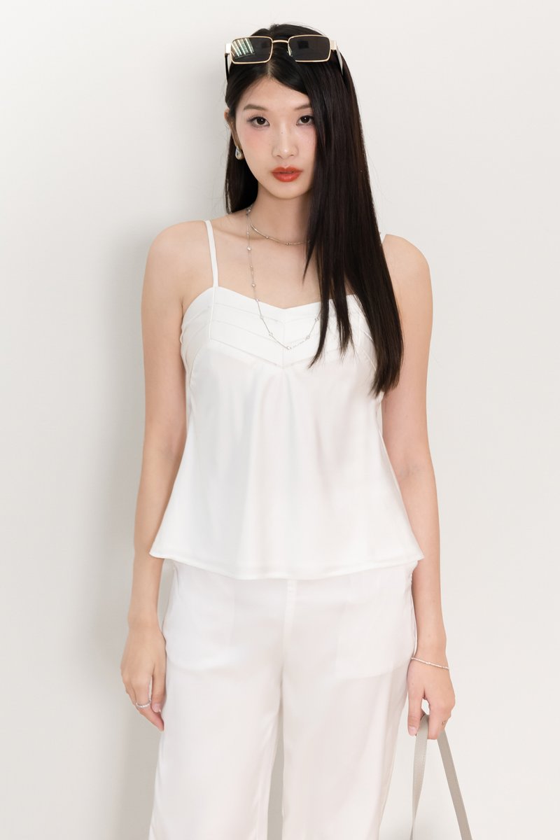 Cassine Co-ord Padded Top in White