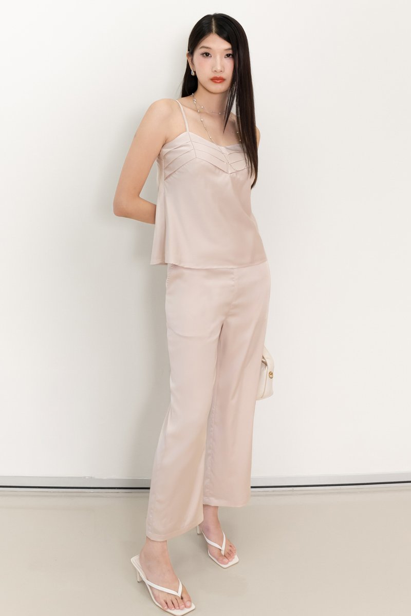 Cassine Co-ord Pants in Light Champagne Pink