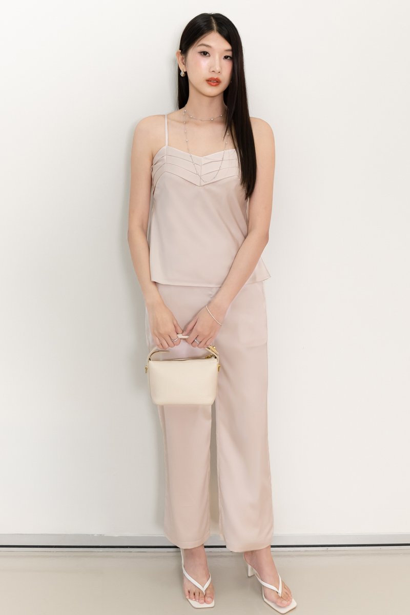 Cassine Co-ord Pants in Light Champagne Pink
