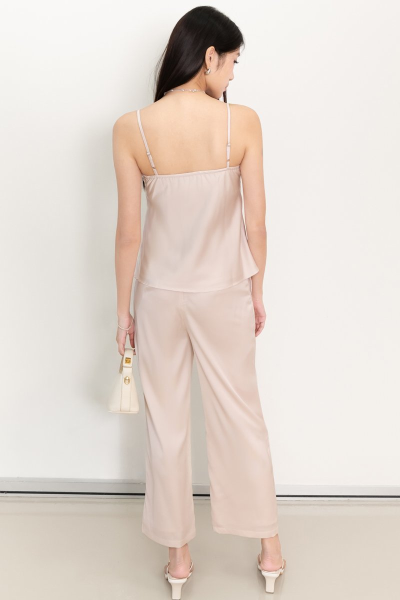 Cassine Co-ord Pants in Light Champagne Pink