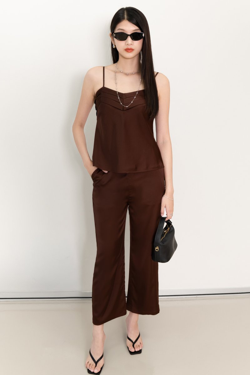 Cassine Co-ord Pants in Dark Brown