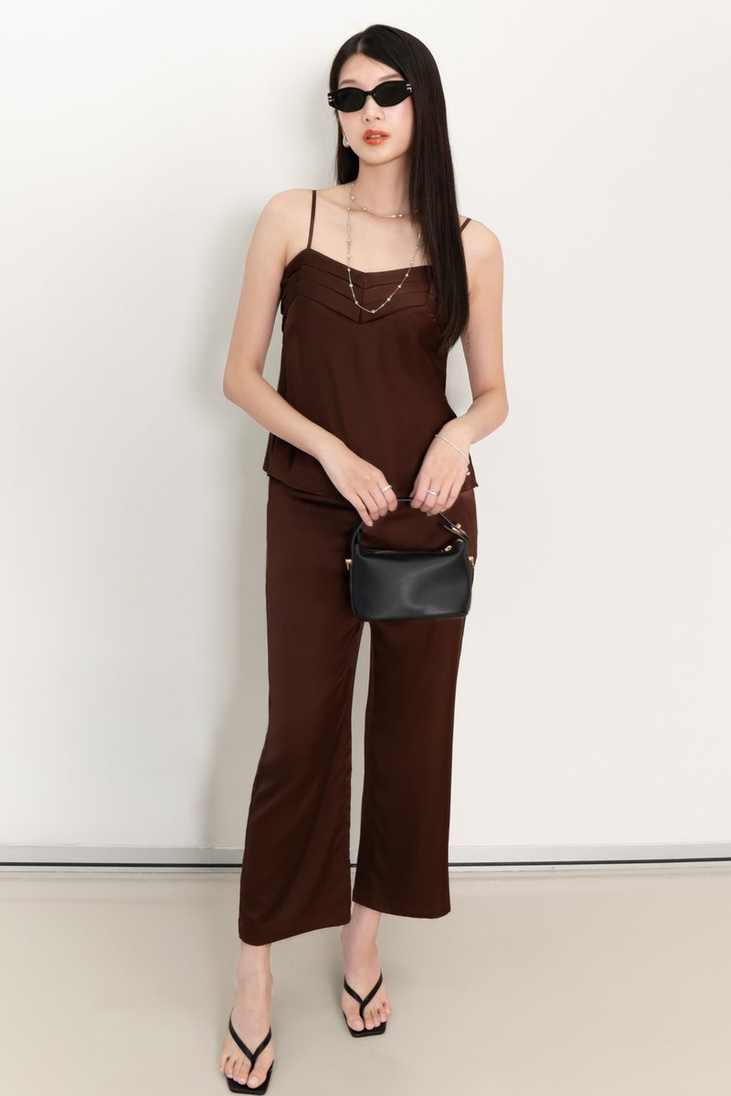 Cassine Co-ord Set in Dark Brown
