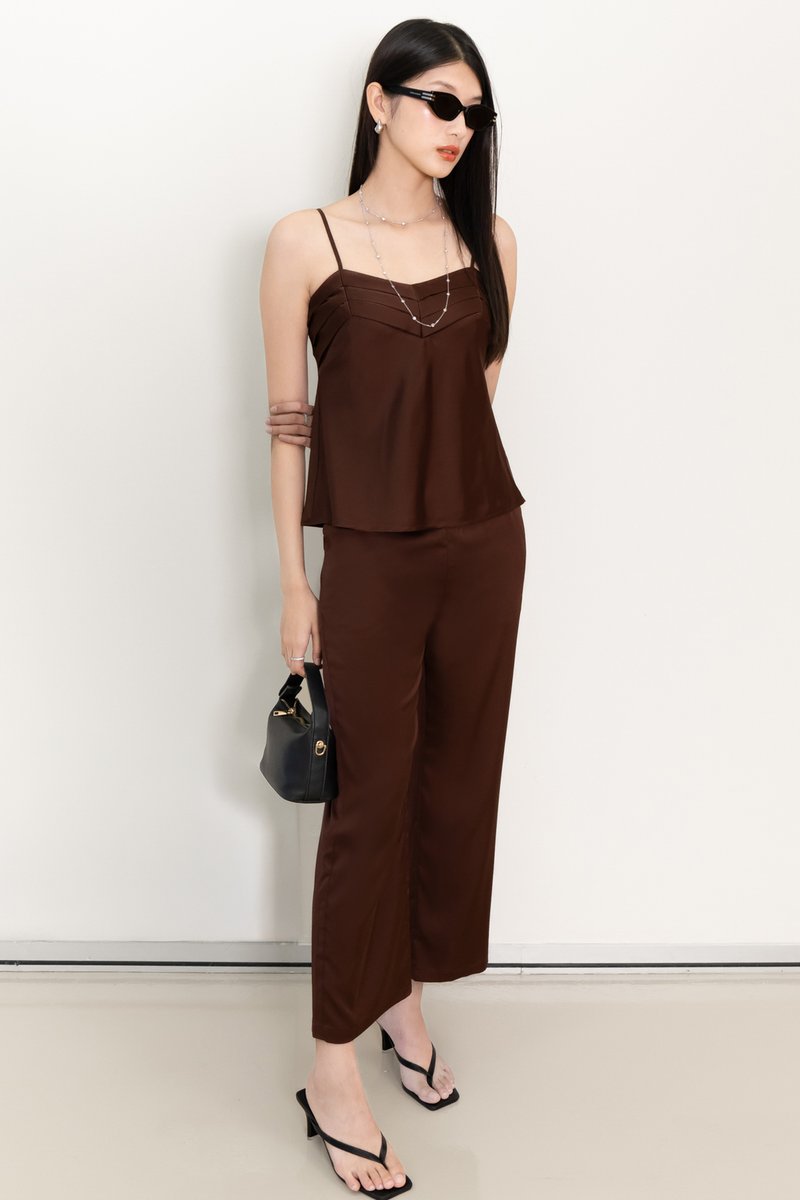 Cassine Co-ord Pants in Dark Brown