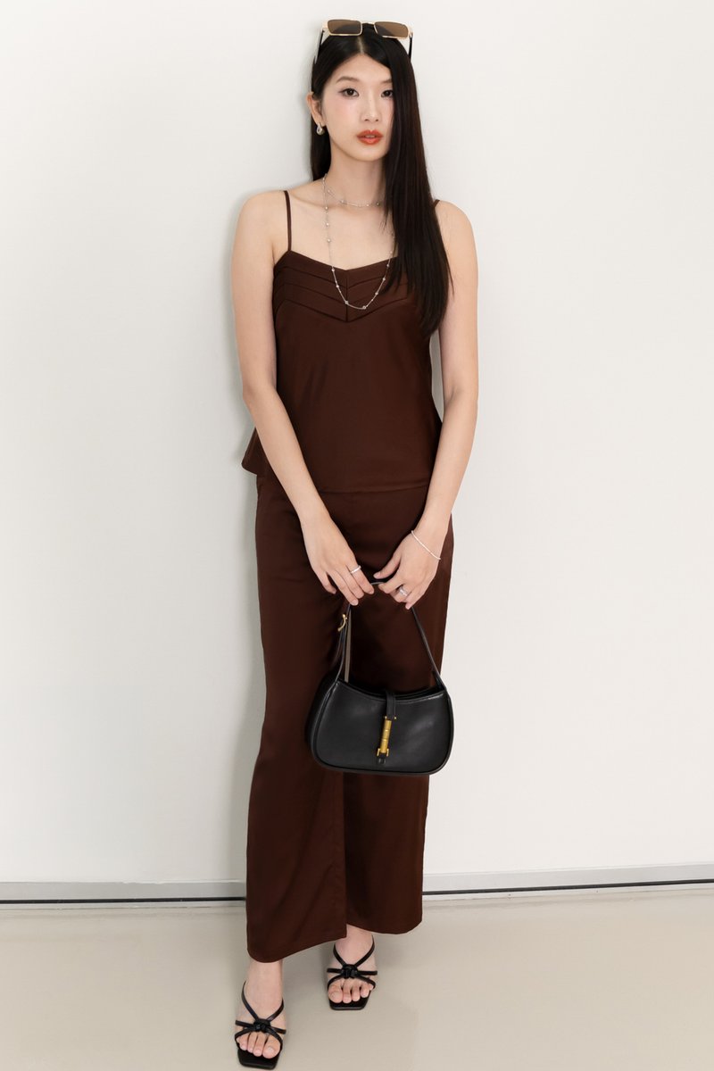 Cassine Co-ord Set in Dark Brown