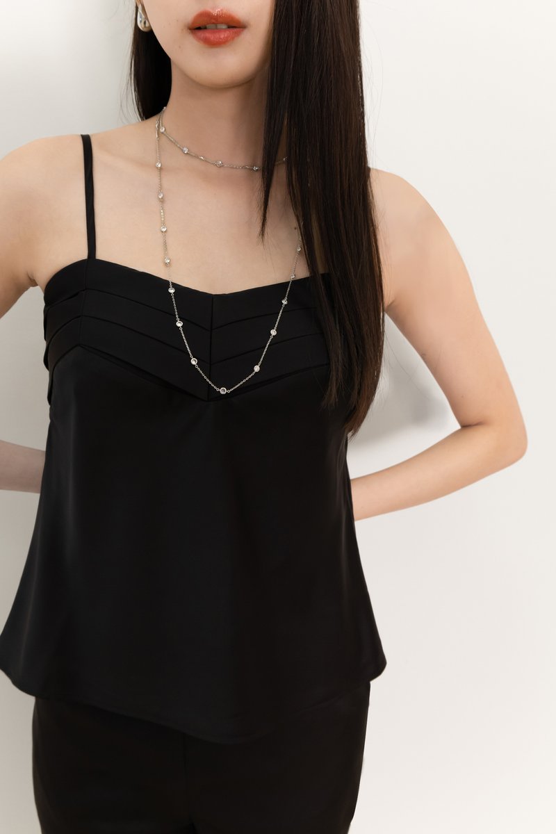 Cassine Co-ord Padded Top in Black