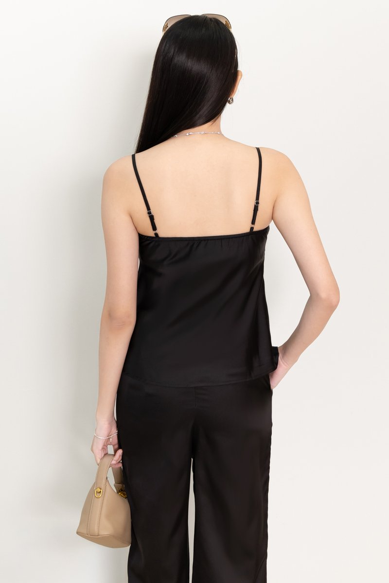 Cassine Co-ord Padded Top in Black