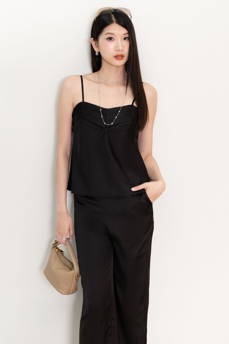 Cassine Co-ord Padded Top in Black