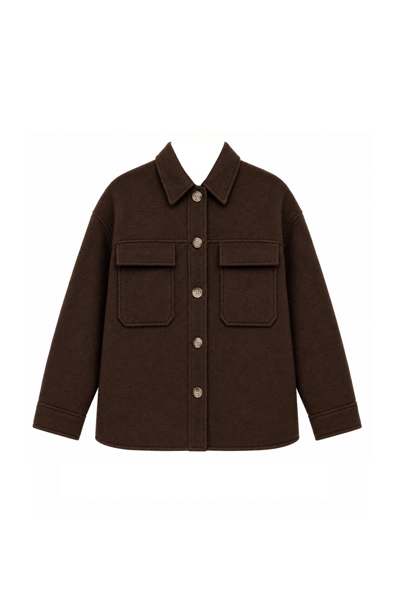 Wyonie Wool Jacket in Dark Brown