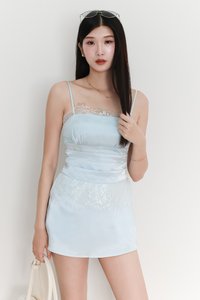 EVENT EXCLUSIVE | Serryn Satin Sleeveless Co-ord Set in Light Blue