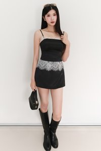 EVENT EXCLUSIVE | Serryn Satin Co-ord Skorts in Black