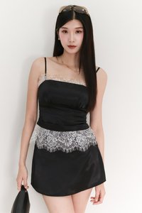EVENT EXCLUSIVE | Serryn Satin Co-ord Skorts in Black