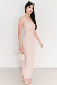 EVENT EXCLUSIVE | Taeci Textured Co-ord Midaxi Skirt in Light Pink