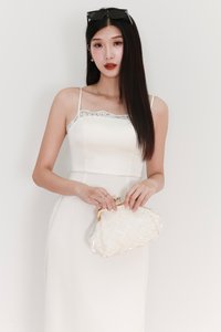EVENT EXCLUSIVE | Leanda Lace Trim Midaxi Dress in White