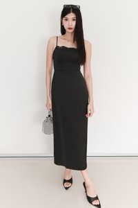 EVENT EXCLUSIVE | Leanda Lace Trim Midaxi Dress in Black