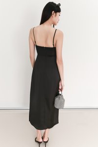 EVENT EXCLUSIVE | Leanda Lace Trim Midaxi Dress in Black
