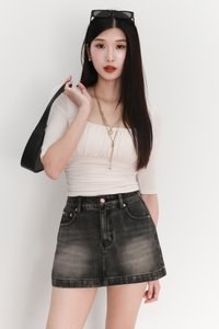 EVENT EXCLUSIVE | Deyrin Denim Skorts in Black Wash