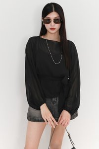 EVENT EXCLUSIVE | Bessie Blouse Camisole Set in Black