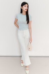 EVENT EXCLUSIVE | Pastels Padded Tee in Light Teal Blue