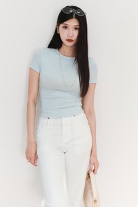 EVENT EXCLUSIVE | Pastels Padded Tee in Light Teal Blue