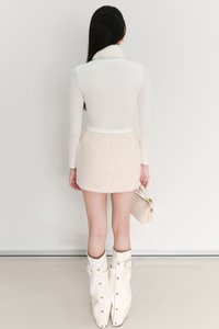 Hudsie High Neck Sleeved Top in White