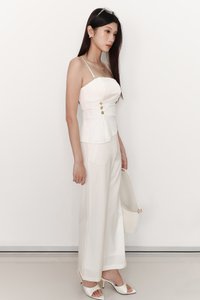 Clarice Co-ord Pants in White