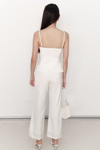 Clarice Co-ord Ruched Set in White