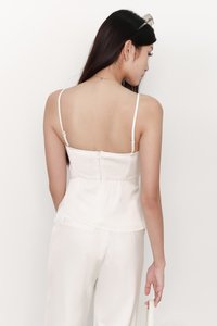 Clarice Co-ord Ruched Set in White