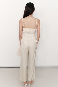 Clarice Co-ord Ruched Top in Ecru