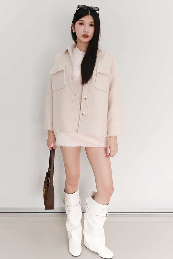 Wyonie Wool Jacket in Nude Blush