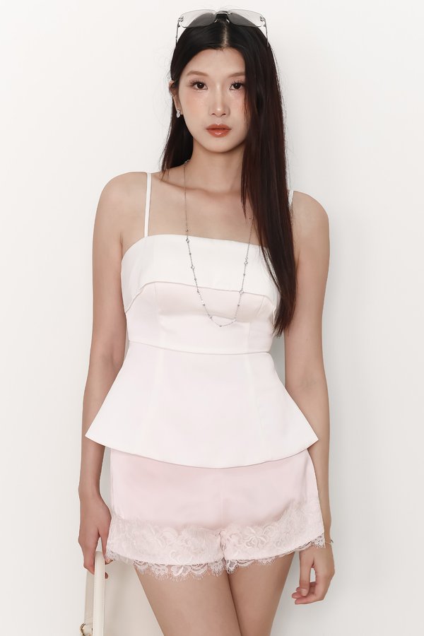 Paige Peplum Top in White