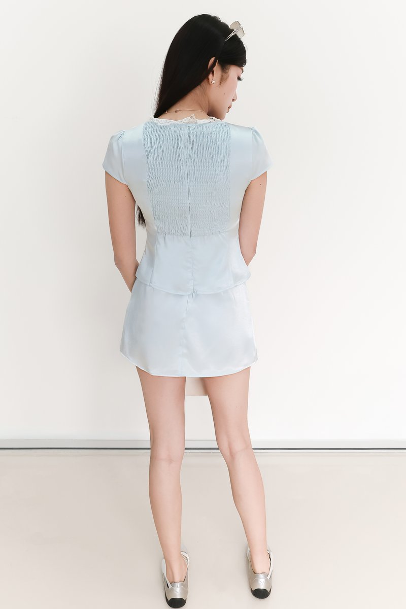 EVENT EXCLUSIVE | Serryn Satin Co-ord Skorts in Light Blue