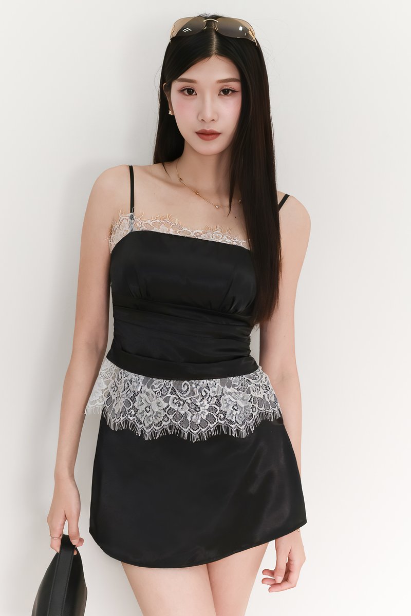 EVENT EXCLUSIVE | Serryn Satin Co-ord Skorts in Black