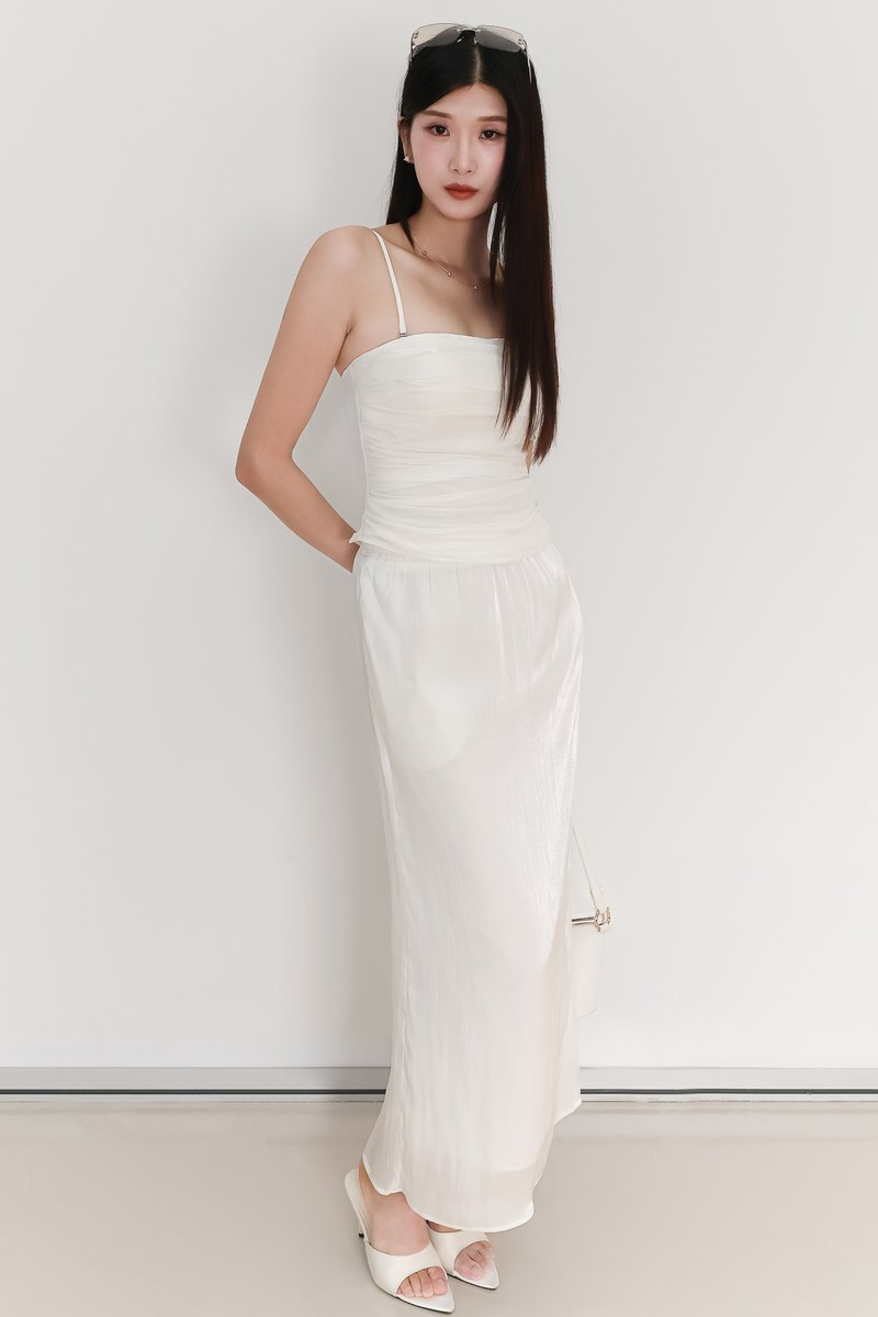 EVENT EXCLUSIVE | Taeci Textured Co-ord Midaxi Skirt in White