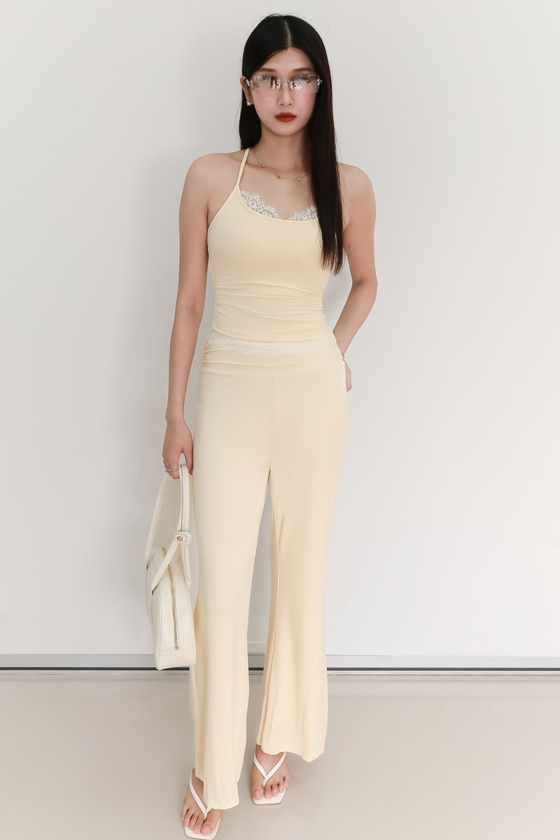 EVENT EXCLUSIVE | Cayra Co-ord Ruched Pants in Pale Yellow