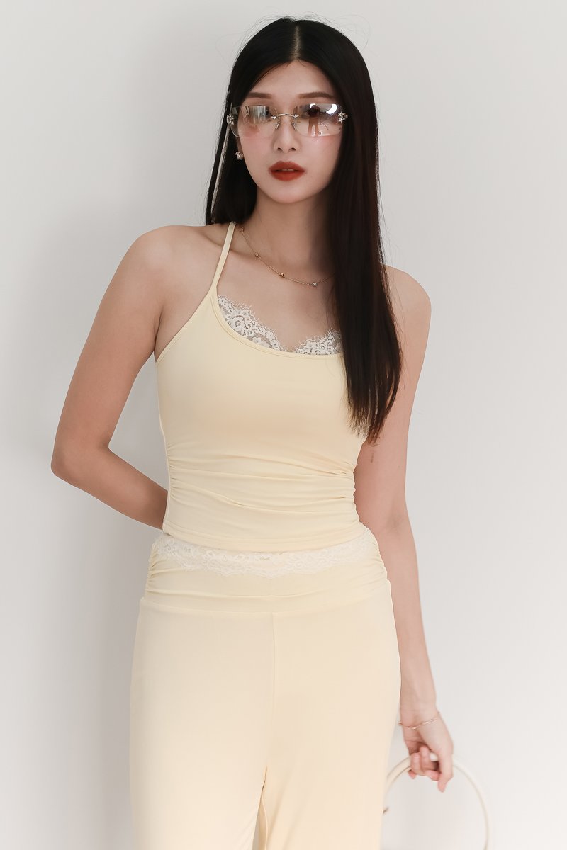 EVENT EXCLUSIVE | Cayra Co-ord Lace Top in Pale Yellow