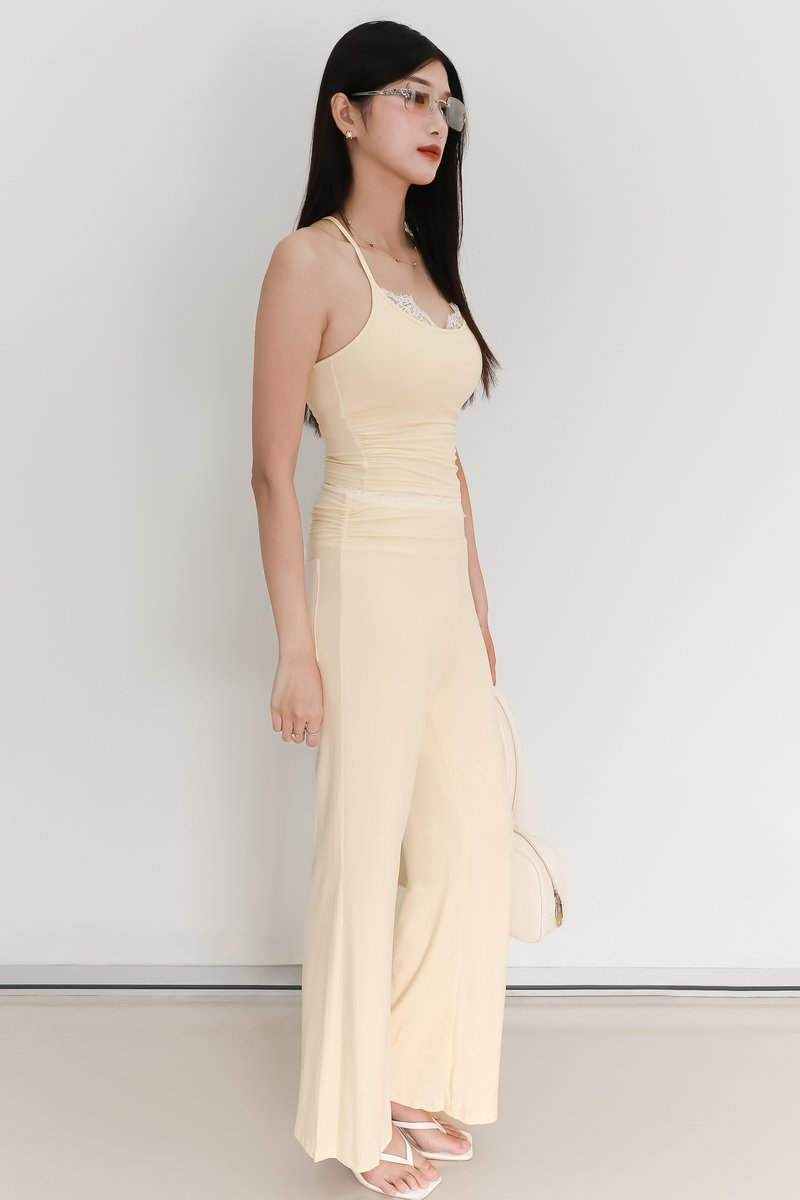 EVENT EXCLUSIVE | Cayra Co-ord Ruched Pants in Pale Yellow