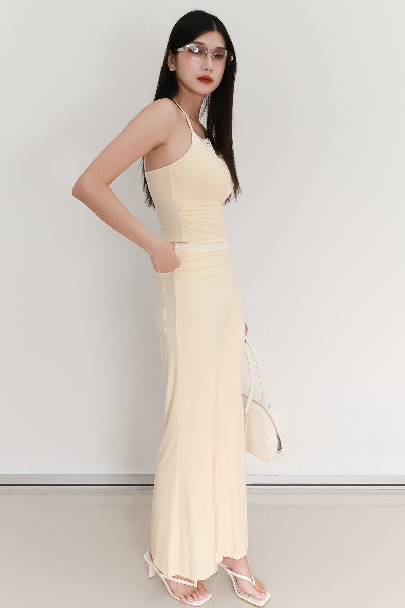 EVENT EXCLUSIVE | Cayra Co-ord Ruched Pants in Pale Yellow