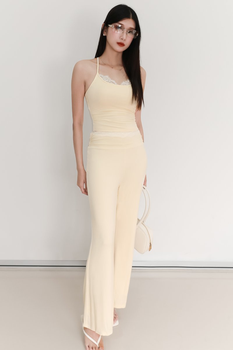 EVENT EXCLUSIVE | Cayra Co-ord Ruched Pants in Pale Yellow
