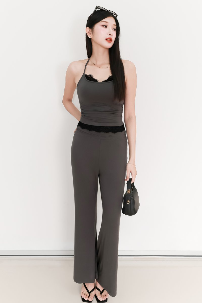 EVENT EXCLUSIVE | Cayra Co-ord Ruched Pants in Dark Grey