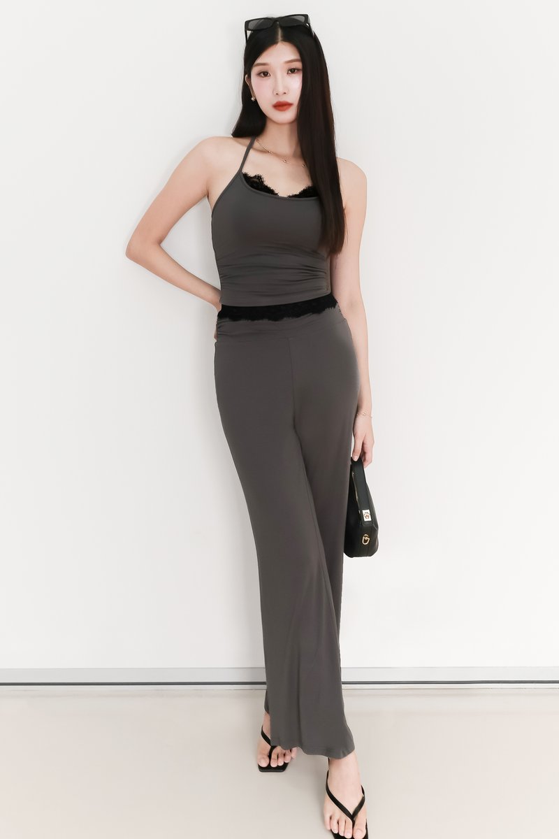 EVENT EXCLUSIVE | Cayra Co-ord Lace Top in Dark Grey